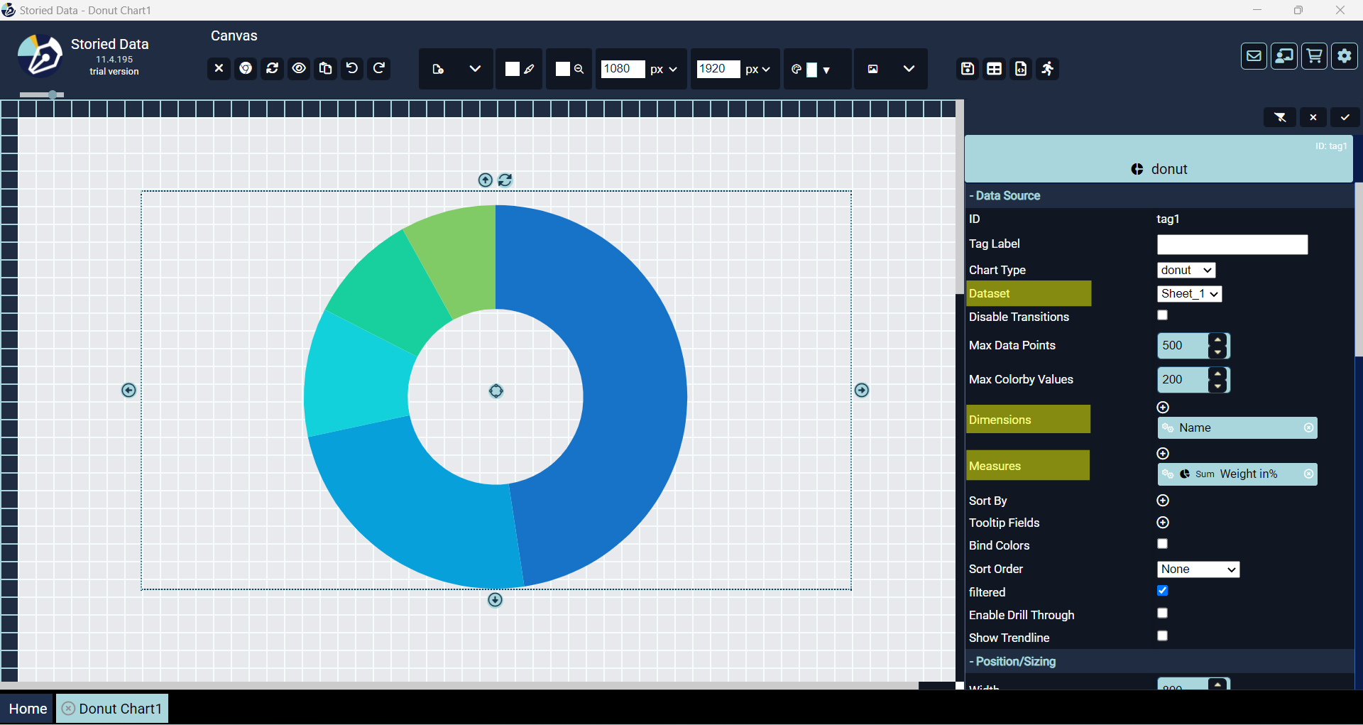 Donut Chart - Create and distribute smart, data-rich content with our ...